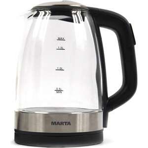 Чайник электрический Marta MT-1087 черный жемчуг - фото 1