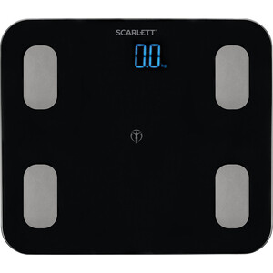 Весы напольные Scarlett SC-BS33ED46 черный kyocera pa2001 лазерный принтер ч б a4 черный 20 стр мин 600 x 600 dpi usb 32мб