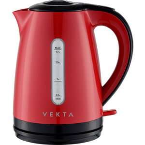 Чайник электрический VEKTA KMP-1704 Красный/Черный KMP-1704 Красный/Черный - фото 1