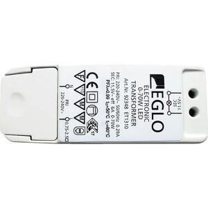 

трансформатор Eglo диммируемый Electronic 11,5V 70W IP20 6A 92348, диммируемый Electronic 11,5V 70W IP20 6A 92348