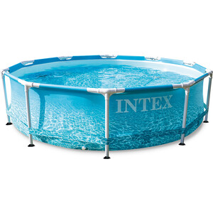 фото Каркасный бассейн intex 28206 metal frame 305x76 см beachside4485 л