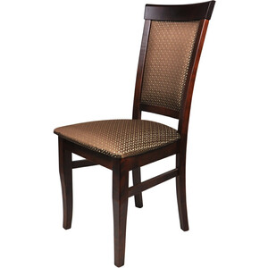 Стул Мебель-24 Гольф-15 орех, обивка ткань ромб коричневый стул мебель 24 гольф 15 орех обивка ткань ромб коричневый