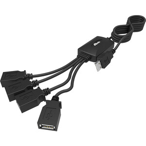 USB-разветвитель Ritmix CR-2405 black разветвитель для компьютера ritmix cr 2406