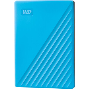 Внешний жесткий диск Western Digital (WD) WDBPKJ0040BBL-WESN (4Tb/2.5''/USB 3.0) голубой внешний hdd wd my passport 4tb red wdbpkj0040brd wesn