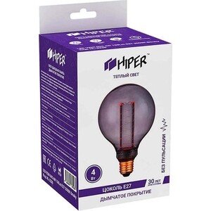 Лампочка светодиодная Hiper E27 4W 1800K дымчатая HL-2230