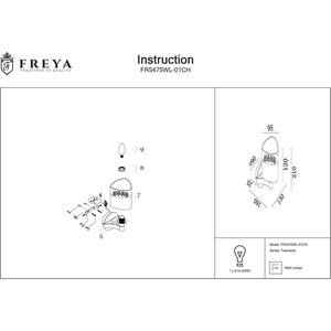 фото Бра freya tasmania fr5475wl-01ch