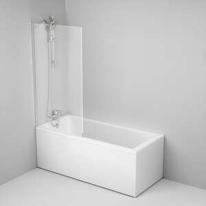 фото Комплект ванна am.pm gem 150x70 с каркасом и шторкой на борт ванны (w90bs-080-140ct)