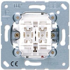 фото Выключатель jung жалюзи кнопочный с блокировкой 10а 250v 539vu
