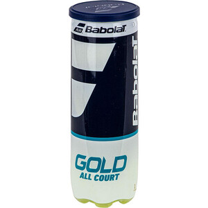 Мяч теннисный Babolat Gold All Court 3B, арт.501086, уп.3шт, одобр. ITF, сукно, нат.резина, желтый