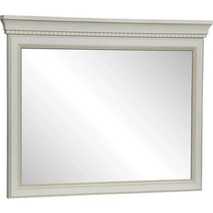 Зеркало навесное ОЛМЕКО 40.11 Эльмира белый/профиль: Kroning белая кожа патина зеркало навесное габриэлла 497 × 26 × 1350 мм вудлайн кремовый сандал белый