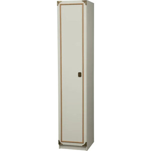 Шкаф для одежды ОЛМЕКО Севилья-1 белый/профиль: Kroning канат золотой