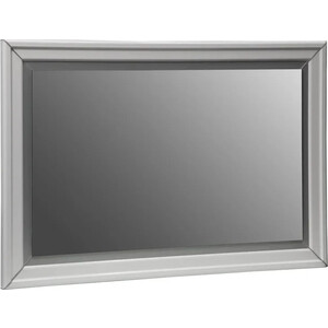 фото Зеркало навесное олмеко 38.06 беатрис белый/профиль: kroning белый глянец с серебром