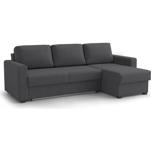 фото Угловой диван-кровать смк 384 2ек-1пф 645 темно-серый