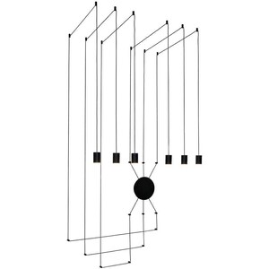 фото Светильник lumien hall подвесной светодиодный керро 8003/6p-bk
