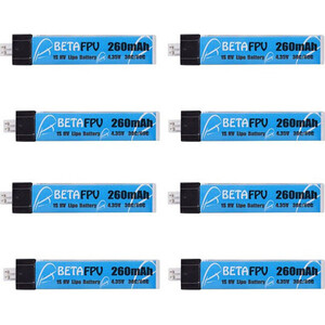 Аккумулятор BETAFPV Li-pol 3.7V 260mAh HV, 1s1p (8шт) - BETA-0055