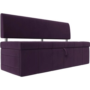 Кухонный прямой диван АртМебель Стоун велюр фиолетовый прямой диван книжка артмебель потрленд велюр фиолетовый