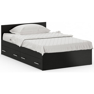 Кровать СВК Стандарт 120х200 с ящиками, венге (1022331) орион кровать одинарная с ящиками 80х200 дуб венге