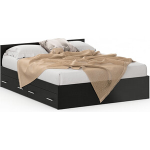 Кровать СВК Стандарт 160х200 с ящиками, венге (1022333) мягкая интерьерная кровать амели 1800 п м экокожа венге