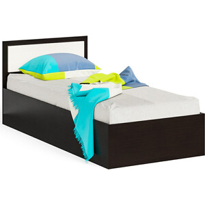 Кровать СВК Фиеста 90х200 венге/дуб лоредо (1022316) односпальная кровать woodville адайн 80х200 венге венге