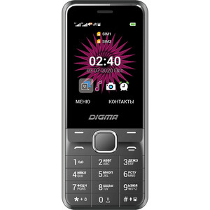 Мобильный телефон Digma Linx A241 серый (32Mb/2Sim/2.44''/240x320)