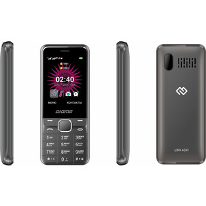 фото Мобильный телефон digma linx a241 серый (32mb/2sim/2.44''/240x320)