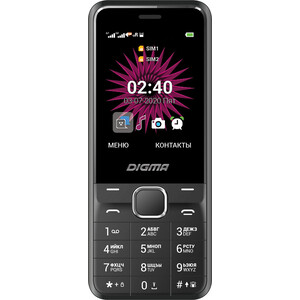 фото Мобильный телефон digma linx a241 черный (32mb/2sim/2.44''/240x320)