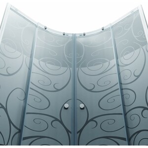 Душевой уголок Triton Стандарт 90x90x174 см, профиль белый, стекла узоры (Щ0000026692)