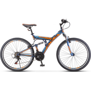 Велосипед Stels Focus V 26'' 18-sp V030 18'' Тёмно-синий/оранжевый