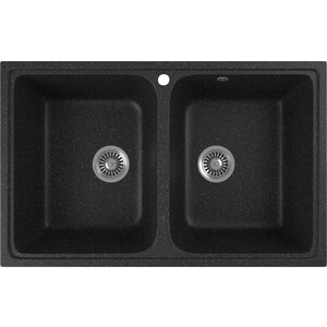 Кухонная мойка GreenStone GRS-15-308 черная 2 шт матовая черная передняя решетка для bmw e46 3 серии 4 двери 1998 2001 гг
