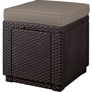 

Пуф Keter Cube brn + cus warm taupe (209435), Cube brn + cus warm taupe (209435)
