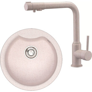 

Кухонная мойка и смеситель Glanz J-002-33 бежевая, матовая, с сифоном (J-002-33, 13044-4), J-002-33 бежевая, матовая, с сифоном (J-002-33, 13044-4)