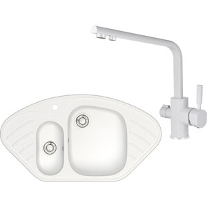 

Кухонная мойка и смеситель Glanz J-023-31 белая, матовая, с сифоном (J-023-31, 40144-10), J-023-31 белая, матовая, с сифоном (J-023-31, 40144-10)