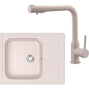 

Кухонная мойка и смеситель Glanz JL-015-33 бежевый (JL-015-33, 13044-4), JL-015-33 бежевый (JL-015-33, 13044-4)