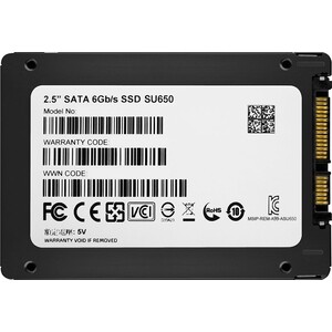 фото Ssd накопитель adata 960gb ultimate su650, 2.5'', sata iii, [r/w - 520/450 mb/s] 3d-nand tlc