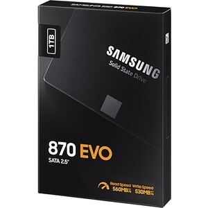SSD накопитель Samsung 1TB 870 EVO, V-NAND, 2.5", SATA III, [R/W - 560/530 MB/s]