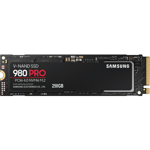 SSD накопитель Samsung 250GB 980 PRO, M.2, PCI-E 4.0 x4, 3D MLC NAND [R/W - 6400/2700 MB/s] 250GB 980 PRO, M.2, PCI-E 4.0 x4, 3D MLC NAND [R/W - 6400/2700 MB/s] - фото 1