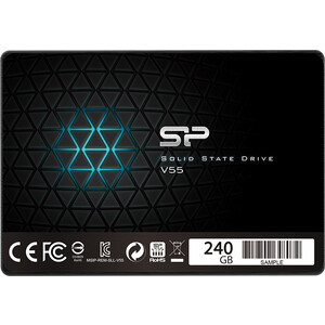 SSD накопитель Silicon Power 240GB V55, 2.5'', SATA III [R/W - 550/450 MB/s] TLC, + 3.5'' адаптер 240GB V55, 2.5