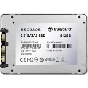 фото Ssd накопитель transcend 512gb, 230s, 3d nand, sata iii [r/w - 560/520 mb/s]