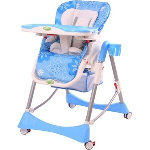 фото Детcкий стульчик для кормления babyone (голубой) - h1008b