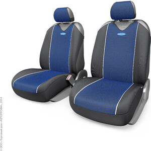 фото Чехлы-майки autoprofi на передние сиденья carbon plus crb-402pf bk/bl