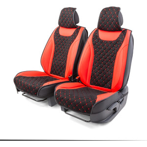 фото Накидки на передние сиденья carperformance каркасные 3d , 2 шт., экокожа/алькантара cus-3044 bk/rd