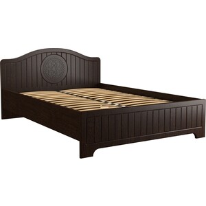 Кровать с ламелями и опорами Compass Монблан МБ-602К 200x140 орех шоколадный кровать элимет c опорами и спинкой 140x203