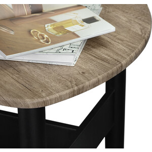 Стол журнальный Мебелик Саут 3Д черный, палисандр натуральный (П0004132)