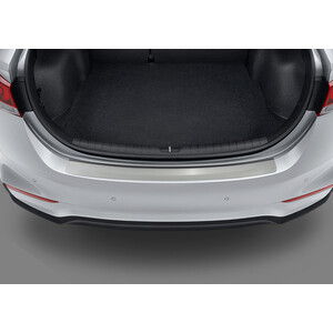 Накладка на задний бампер Rival для Hyundai Solaris II седан (2017-2020), нерж. сталь, NB.S.2312.1