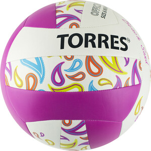 фото Мяч волейбольный torres beach sand pink v32085b, р.5
