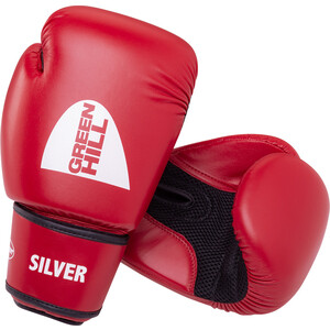 Перчатки боксерские GREEN HILL SILVER BGS-2039, 10oz, к/з, красный