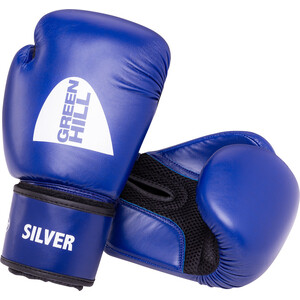 Перчатки боксерские GREEN HILL SILVER BGS-2039, 12oz, к/з, синий