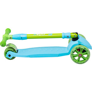 фото Самокат 3-х колесный ridex bunny, 135/90 мм, голубой/зеленый