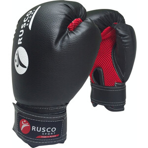 Перчатки боксерские Rusco 4oz, к/з, черный