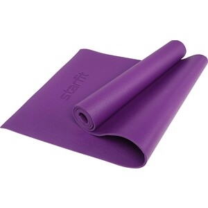 фото Коврик для йоги starfit fm-103 pvc hd 173x61x0,6 см, фиолетовый